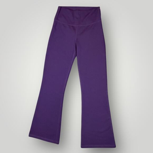 CHAMPION NEW FLARE LEGGING YOGA PILATES FITNESS PURPLE LARGE - Picture 1 of 9